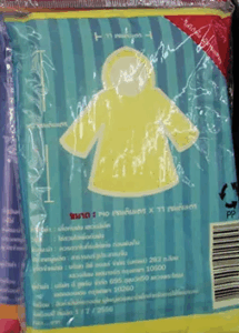 portable disposable rain poncho